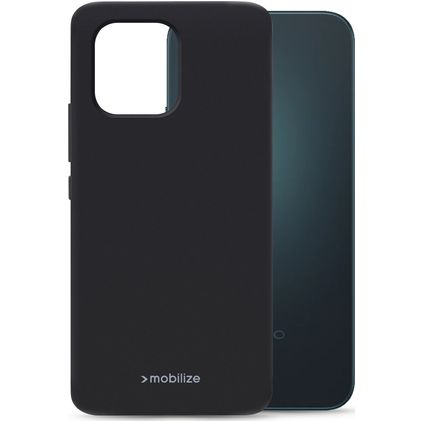 Mobilize Rubber Gelly OPPO A6 Hoesje Flexibel TPU Backcover - Zwart