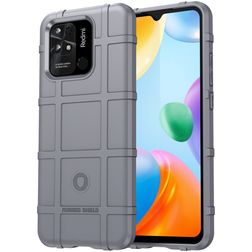 Mobigear Rugged Shield Xiaomi Redmi 10C Hoesje Flexibel TPU Backcover Shockproof - Grijs
