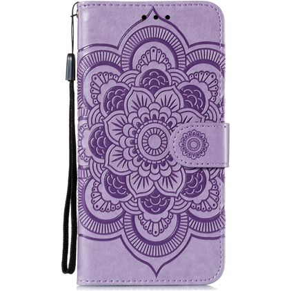 Mobigear Mandala Google Pixel 4a 5G Hoesje Bookcase Portemonnee - Paars