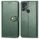 Mobigear Snap Button TCL 30 SE Hoesje Bookcase Portemonnee - Groen
