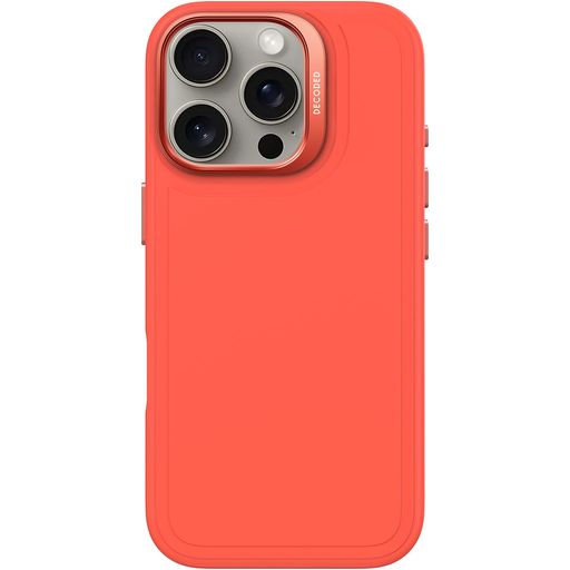 Decoded Stacks iPhone 16 Pro Siliconen MagSafe Hoesje Backcover - Tangerine