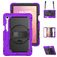 Mobigear SureGrip XGuard Samsung Galaxy Tab S11 Hoes Hard Kunststof,Siliconen Backcover + Stylus Houder + Schouderband + Standaard - Paars