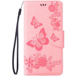 Mobigear Butterfly iPhone 7 Hoesje Bookcase Portemonnee - Roze