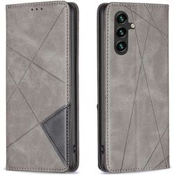 Mobigear Rhombus Slim Samsung Galaxy A35 Hoesje Bookcase - Grijs