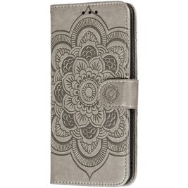 Mobigear Mandala Xiaomi Mi 10 Hoesje Bookcase Portemonnee - Grijs Mobigear Mandala Xiaomi Mi 10 Hoesje Bookcase Portemonnee - Grijs