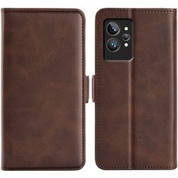 Mobigear Slim Magnet Realme GT2 Pro Hoesje Bookcase Portemonnee - Bruin