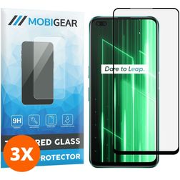 Mobigear Premium Realme X50 Glazen Screenprotector - Case Friendly - Zwart (3-Pack)