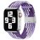 Mobigear Braided Nylon Apple Watch Bandje Klemsluiting - 49/46/45/44 mm - Wit / Paars