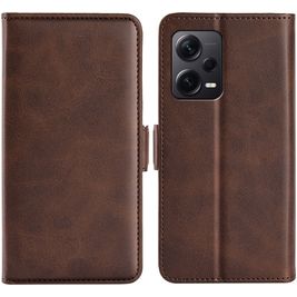 Mobigear Slim Magnet Xiaomi Redmi Note 12 Pro Plus Hoesje Bookcase Portemonnee - Bruin