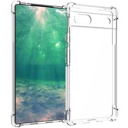 Mobigear Cushion Doorzichtig Google Pixel 6a Hoesje Flexibel TPU Backcover Shockproof - Transparant