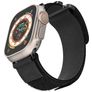 Mobigear Outdoor Nylon Apple Watch Bandje Klittenbandsluiting - 42/41/40/38 mm - Zwart