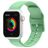 Mobigear Dashed Siliconen Apple Watch Bandje Gespsluiting - 42/41/40/38 mm - Pastelgroen