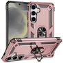 Mobigear Armor ring Samsung Galaxy S25 Hoesje Hardcase Backcover Shockproof met Ringhouder - Roségoud