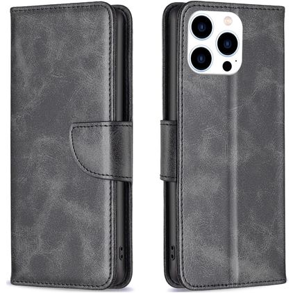 Mobigear Excellent iPhone 15 Pro Hoesje Bookcase Portemonnee - Zwart