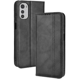 Mobigear Sensation Motorola Moto E32 Hoesje Bookcase Portemonnee - Zwart