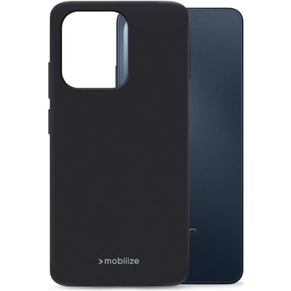 Mobilize Rubber Gelly OPPO A5x Hoesje Flexibel TPU Backcover - Zwart