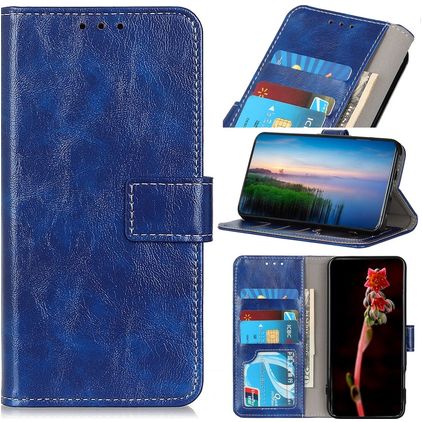 Mobigear Basic Motorola Moto E22i Hoesje Bookcase Portemonnee - Blauw