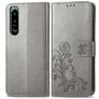 Mobigear Clover Sony Xperia 5 IV Hoesje Bookcase Portemonnee - Grijs