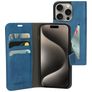Mobiparts Classic Wallet iPhone 15 Pro Hoesje Bookcase Portemonnee - Steel Blue