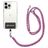 Mobigear Nylon Lanyard Universeel Telefoonkoord Verstelbaar - Wit / Blauw / Magenta