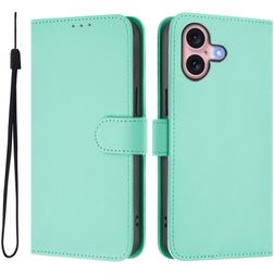 Mobigear Urban Wallet iPhone 16 Hoesje Bookcase Portemonnee - Groen