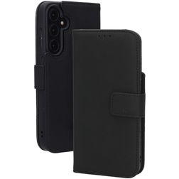 Mobiparts Wallet Samsung Galaxy A55 Hoesje Echt Leer Bookcase Portemonnee - Zwart