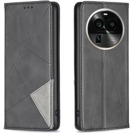 Mobigear Rhombus Slim OPPO Find X6 Pro Hoesje Bookcase - Zwart
