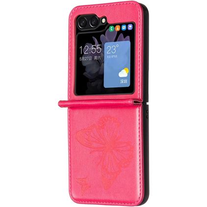 Mobigear Butterfly Samsung Galaxy Z Flip 6 Hoesje Backcover - Roze