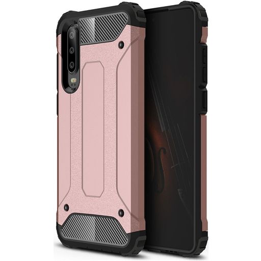 Mobigear Outdoor Huawei P30 Hoesje Hardcase Backcover Shockproof - Roségoud