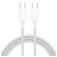 Mobigear 100W USB-C naar USB-C Kabel 3 Meter - Wit