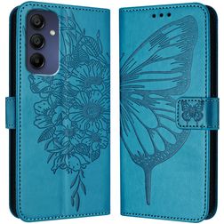 Mobigear Butterfly Samsung Galaxy A16 Hoesje Bookcase Portemonnee - Blauw