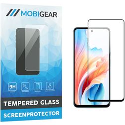 Mobigear Premium OPPO A38 Glazen Screenprotector - Case Friendly - Zwart