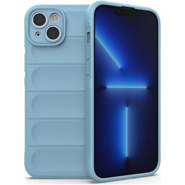 Mobigear Bumpy iPhone 14 Plus Hoesje Flexibel TPU Backcover - Blauw