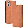 Mobigear Sensation Motorola Moto E32 Hoesje Bookcase Portemonnee - Bruin