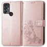 Mobigear Clover TCL 30 SE Hoesje Bookcase Portemonnee - Roségoud