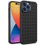 Mobigear Woven iPhone 14 Pro Hoesje Flexibel TPU Backcover - Zwart