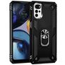 Mobigear Armor Ring Motorola Moto G22 Hoesje Hardcase Backcover Shockproof met Ringhouder - Zwart