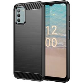 Mobigear Brushed Slim Nokia G42 Hoesje Flexibel TPU Backcover - Zwart