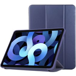 Mobigear Tri-Fold Gel iPad Air 5 (2022) Hoes TPU,Kunstleer Bookcase - Blauw