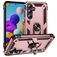 Mobigear Armor Ring Samsung Galaxy A35 Hoesje Hardcase Backcover Shockproof met Ringhouder - Roségoud