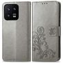 Mobigear Clover Xiaomi 13 Hoesje Bookcase Portemonnee - Grijs