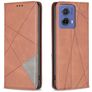 Mobigear Rhombus Slim Motorola Moto G85 Hoesje Bookcase - Bruin