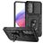 Mobigear Armor Ring Cam Slide Samsung Galaxy A54 Hoesje Hardcase Backcover Shockproof met Ringhouder en Camera Slider - Zwart