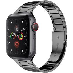 Mobigear Lissabon Stalen Apple Watch Bandje Vouwsluiting - 49/46/45/44 mm - Spacegrijs