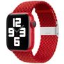 Mobigear Braided Nylon Apple Watch Bandje Klemsluiting - 49/46/45/44 mm - Rood