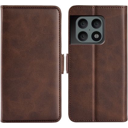 Mobigear Slim Magnet OnePlus 10 Pro Hoesje Bookcase Portemonnee - Bruin