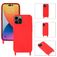 Mobigear Lanyard iPhone 14 Pro Max Siliconen Hoesje met koord - Rood