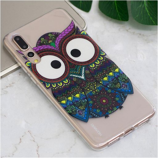 Mobigear Design Huawei P20 Pro Hoesje Flexibel TPU Backcover - Uil