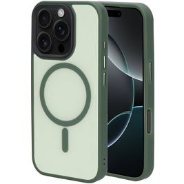 Mobiparts Hardcover iPhone 16 Pro MagSafe Hoesje Hardcase Backcover - Satin Green