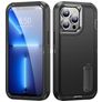 Mobigear Rugged Stand iPhone 14 Hoesje Hardcase Backcover Shockproof met Standaard - Zwart